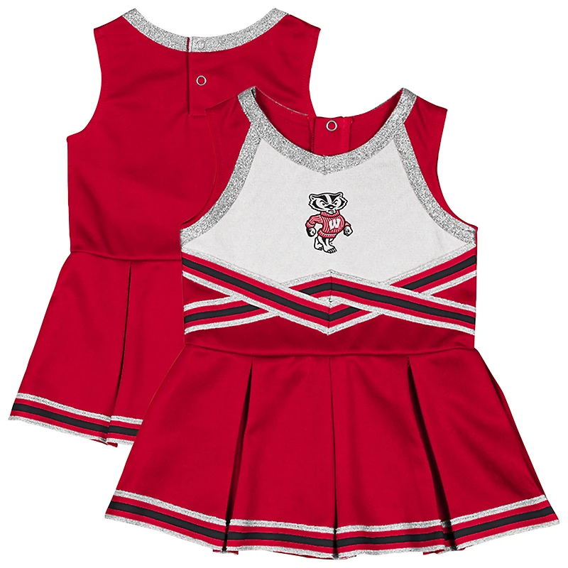 Girls Infant Colosseum Red Wisconsin Badgers Lollipop Park Cheer Dress