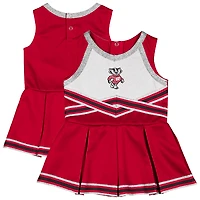 Girls Infant Colosseum Red Wisconsin Badgers Lollipop Park Cheer Dress