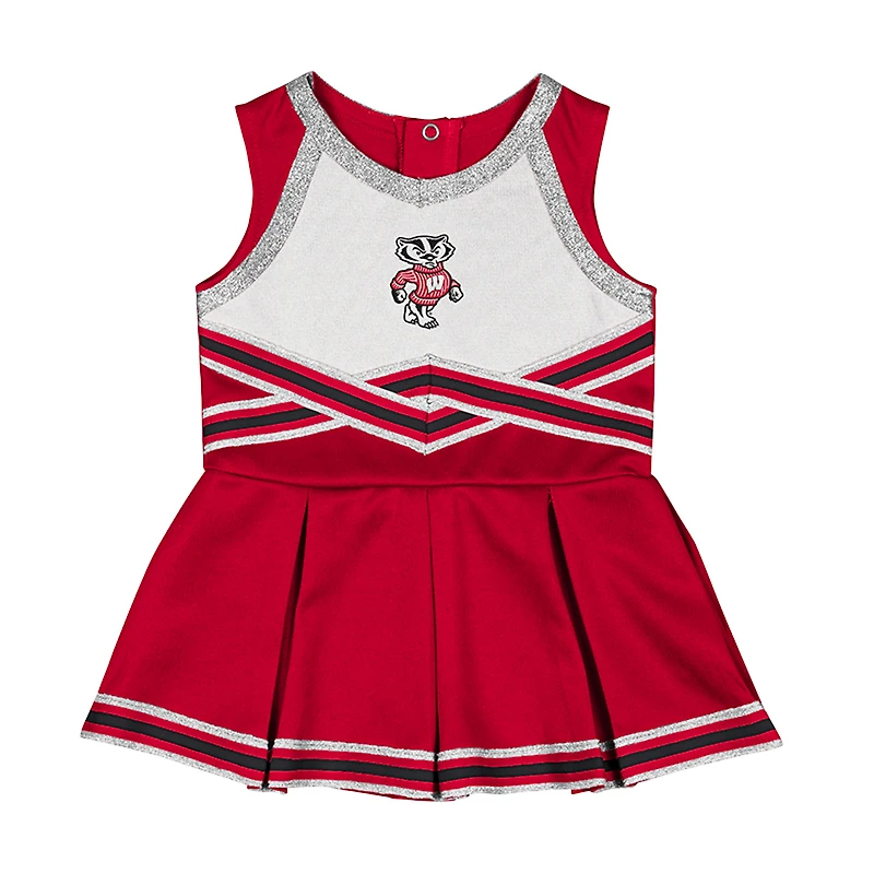 Girls Infant Colosseum Red Wisconsin Badgers Lollipop Park Cheer Dress