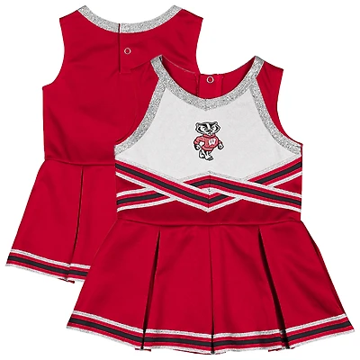 Girls Infant Colosseum Red Wisconsin Badgers Lollipop Park Cheer Dress