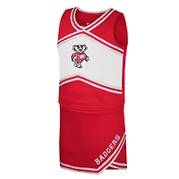 Girls Youth Colosseum Red Wisconsin Badgers Cheerleader Top & Skirt Set