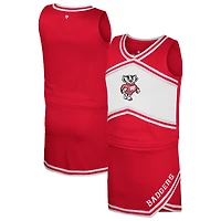 Ensemble haut et jupe de pom-pom girl Colosseum rouge Wisconsin Badgers pour jeunes filles