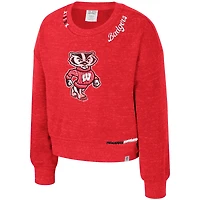 Girls Youth Colosseum  Red Wisconsin Badgers Just a Minute Sweatshirt