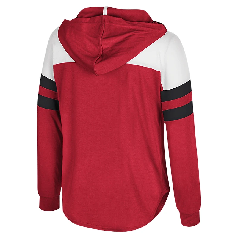 Girls Youth Colosseum Red Wisconsin Badgers Reflection Hoodie Long Sleeve T-Shirt