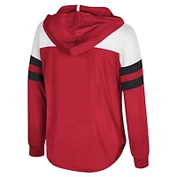 Girls Youth Colosseum Red Wisconsin Badgers Reflection Hoodie Long Sleeve T-Shirt