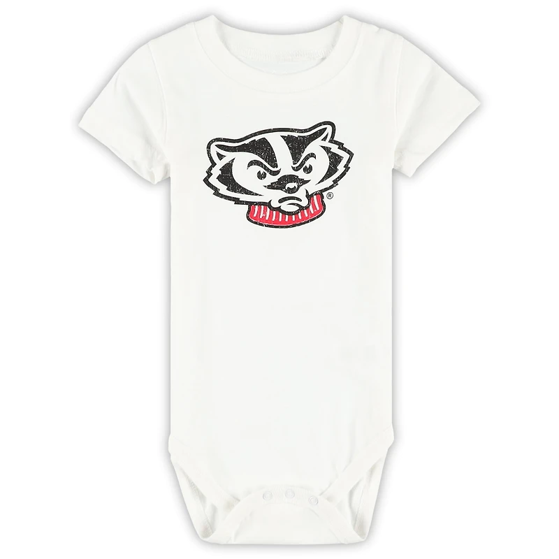Infant Wes & Willy  Wisconsin Badgers Three-Pack Bodysuit Set