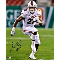 Photo dédicacée de Jonathan Taylor (Wisconsin Badgers) - Course à genoux hauts (40 x 50 cm)