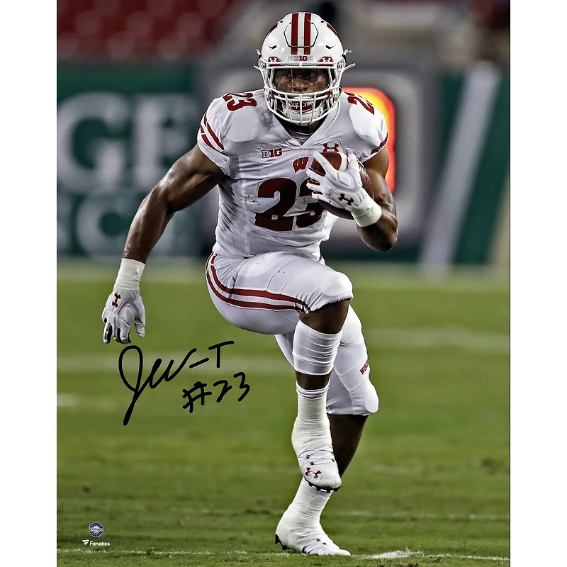 Jonathan Taylor Wisconsin Badgers Autographed 8" x 10" High Knee Run Photograph