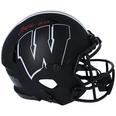 Casque Riddell Eclipse Alternate Speed ​​Authentic autographié par Jonathan Taylor des Wisconsin Badgers