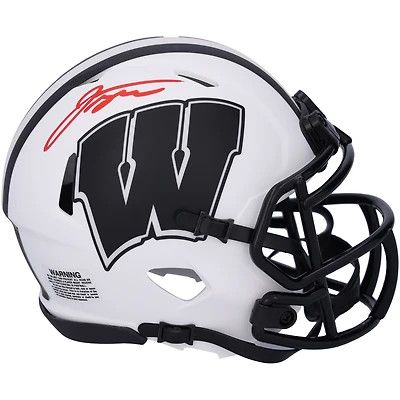 Jonathan Taylor Wisconsin Badgers Autographed Riddell Lunar Speed Mini Helmet 