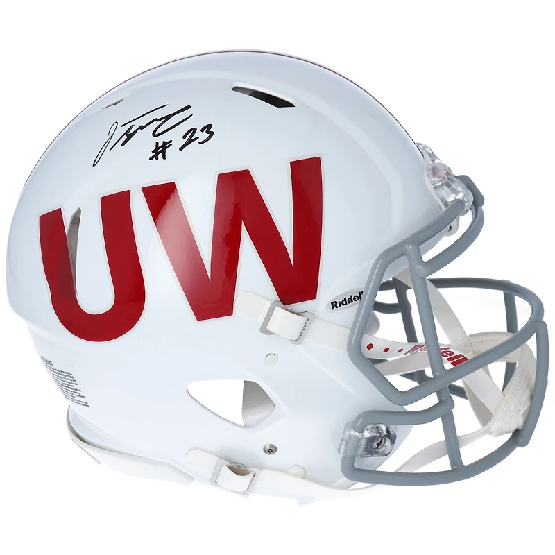 Casque authentique Riddell Throwback Speed ​​autographié par Jonathan Taylor Wisconsin Badgers