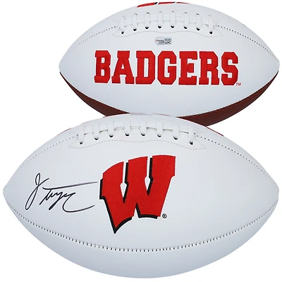 Jonathan Taylor Wisconsin Badgers Ballon de football autographié à panneau blanc