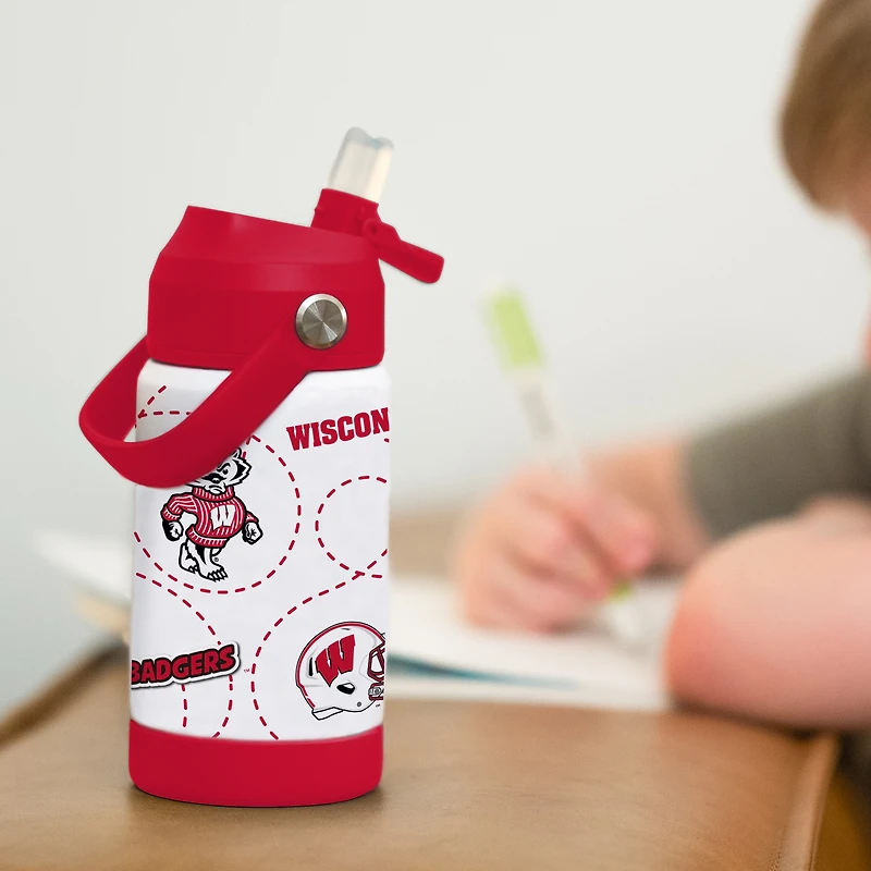 Logo Brands Wisconsin Badgers 12oz. Mascot Bottle