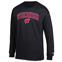 Men's Champion Wisconsin Badgers Arch Over Logo Long Sleeve T-Shirt
