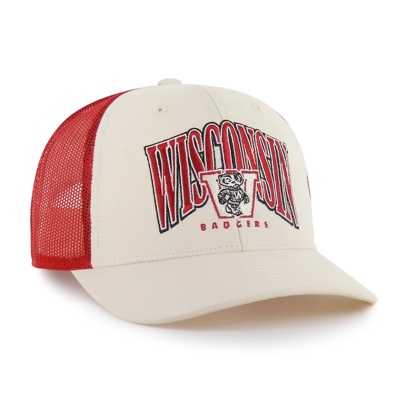 Men's '47 Natural Wisconsin Badgers Drawbridge Trucker Adjustable Hat