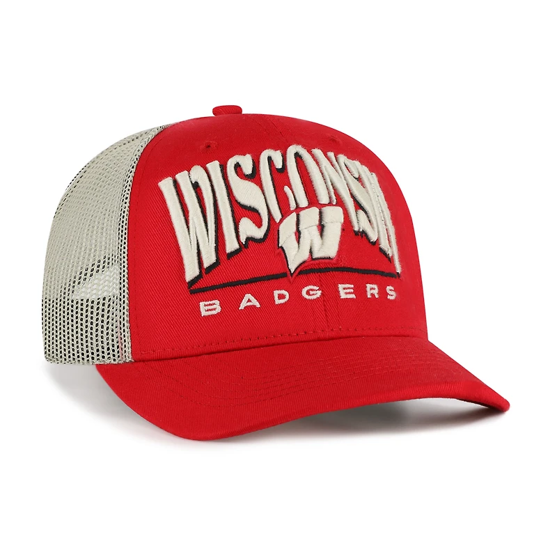 Men's '47 Red Wisconsin Badgers Arid Adjustable Trucker Hat