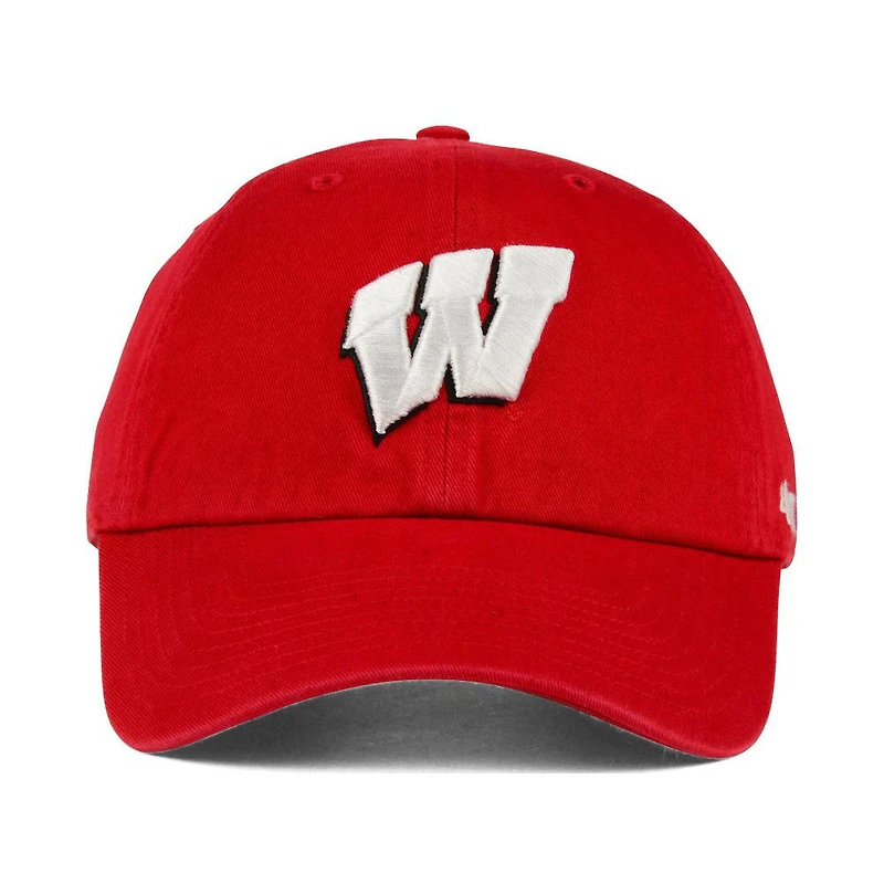 Casquette ajustable Clean Up '47 Red Wisconsin Badgers pour hommes
