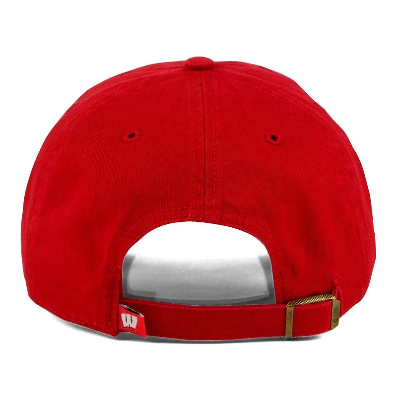 Casquette ajustable Clean Up '47 Red Wisconsin Badgers pour hommes