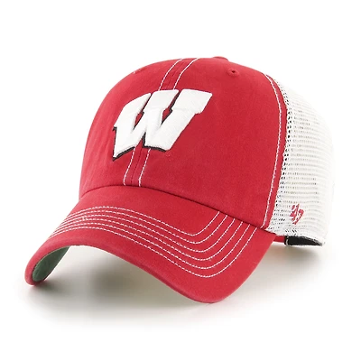 Men's '47 Red Wisconsin Badgers Clean Up Adjustable Hat