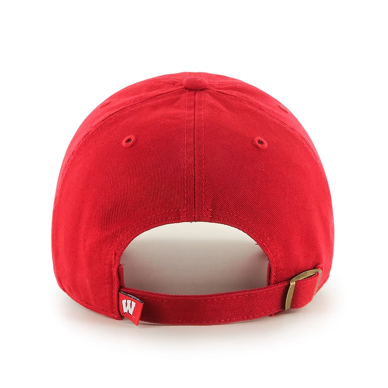 Casquette ajustable pour homme « 47 Red Wisconsin Badgers Clean Up »