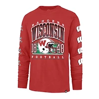 T-shirt à manches longues « 47 Red Wisconsin Badgers Go Big » pour homme