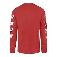 T-shirt à manches longues « 47 Red Wisconsin Badgers Go Big » pour homme