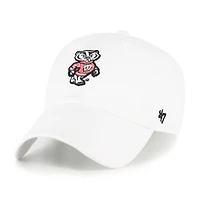 Casquette ajustable blanche « 47 Wisconsin Badgers Clean Up » pour homme