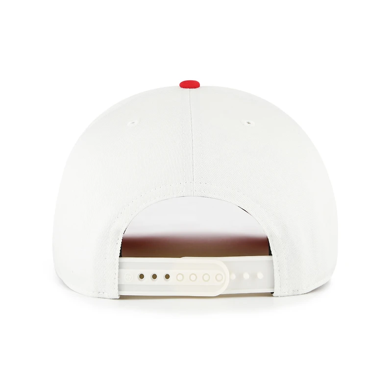 Men's '47 White Wisconsin Badgers Contemporary Basics Two-Tone Hitch Adjustable Hat