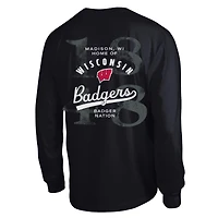 Men's Champion  Black Wisconsin Badgers Laminated All-Star Long Sleeve T-Shirt