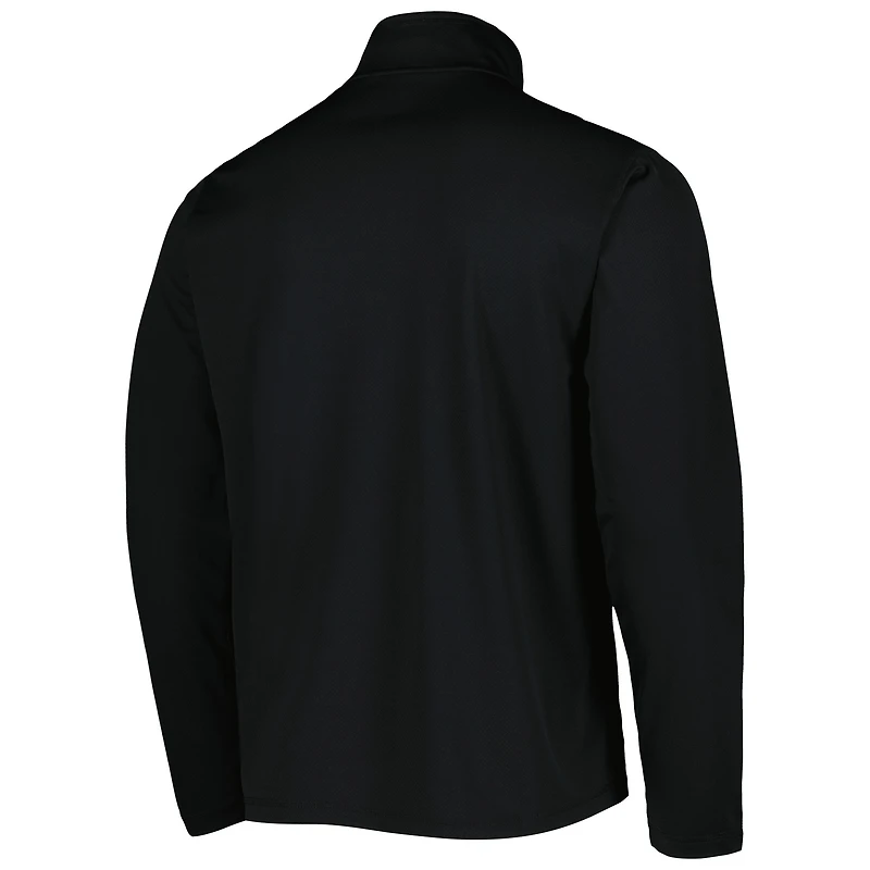 Veste à col zippé texturée Champion pour homme, noire, Wisconsin Badgers
