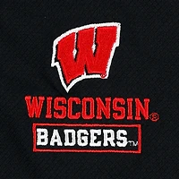 Men's Champion Black Wisconsin Badgers Textured Quarter-Zip Jacket