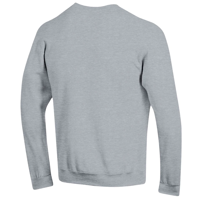 Men's Champion Heather Gray Wisconsin Badgers Arch Pill Sweatshirt
