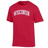 Men's Champion  Red Wisconsin Badgers Basic Arch T-Shirt