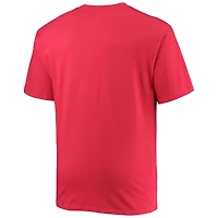 Men's Champion Red Wisconsin Badgers Big & Tall Arch Over Wordmark T-Shirt