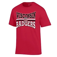 Men's Champion  Red Wisconsin Badgers Team Zoom T-Shirt