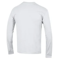 Men's Champion Wisconsin Badgers Arch Over Logo 2-Hit Long Sleeve T-Shirt