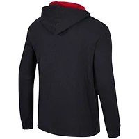 T-shirt à capuche thermique affirmatif pour hommes Colosseum Black Wisconsin Badgers