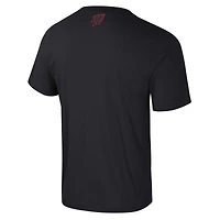 Men's Colosseum Black Wisconsin Badgers Color Pop Active Blend T-Shirt