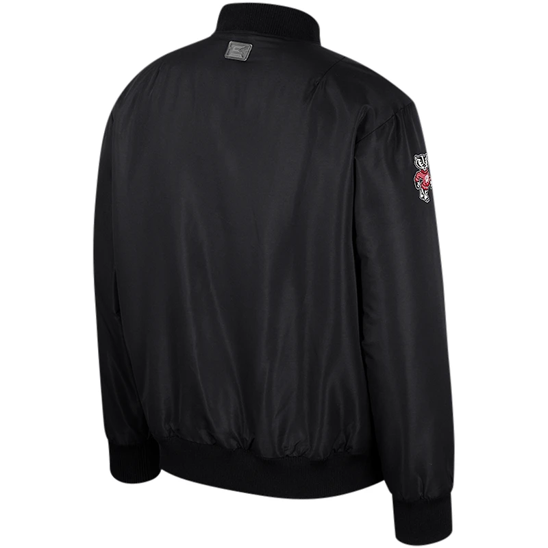 Men's Colosseum  Black Wisconsin Badgers Full-Zip Bomber Jacket