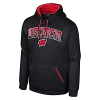 Sweat à capuche Colosseum Wisconsin Badgers Reese noir pour homme