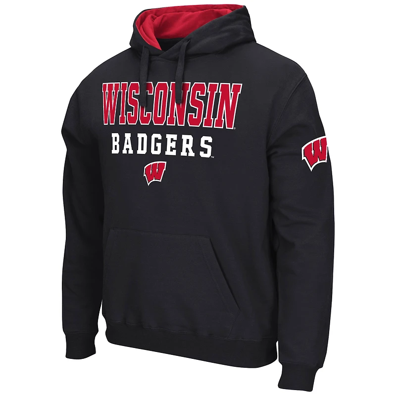 Men's Colosseum Wisconsin Badgers Sunrise Pullover Hoodie