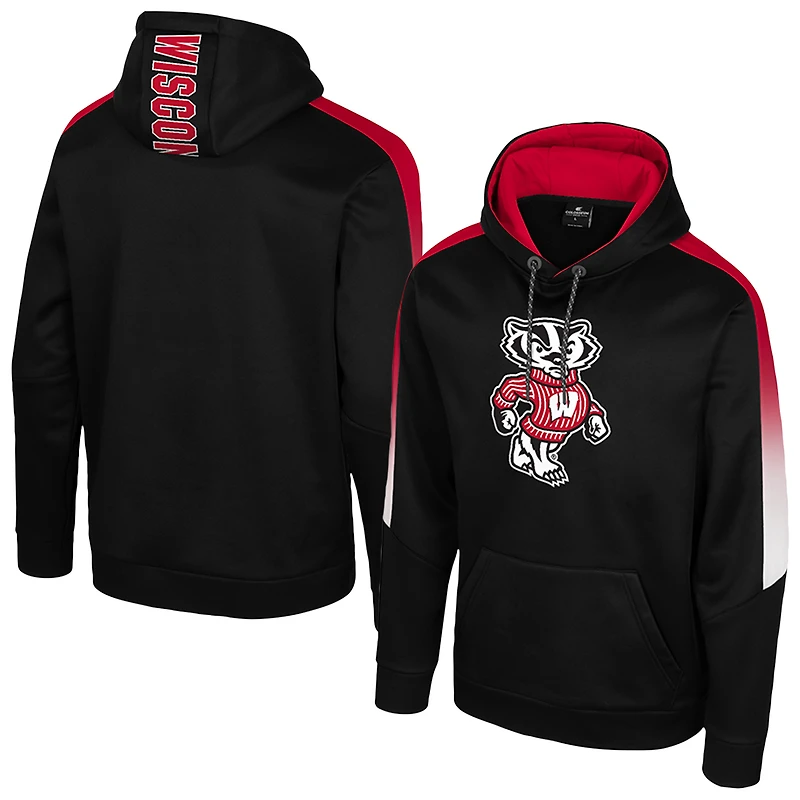 Sweat à capuche noir The Gang Blackout pour homme Colosseum Wisconsin Badgers