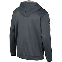 Men's Colosseum Charcoal Wisconsin Badgers OHT Military Appreciation Pullover Hoodie