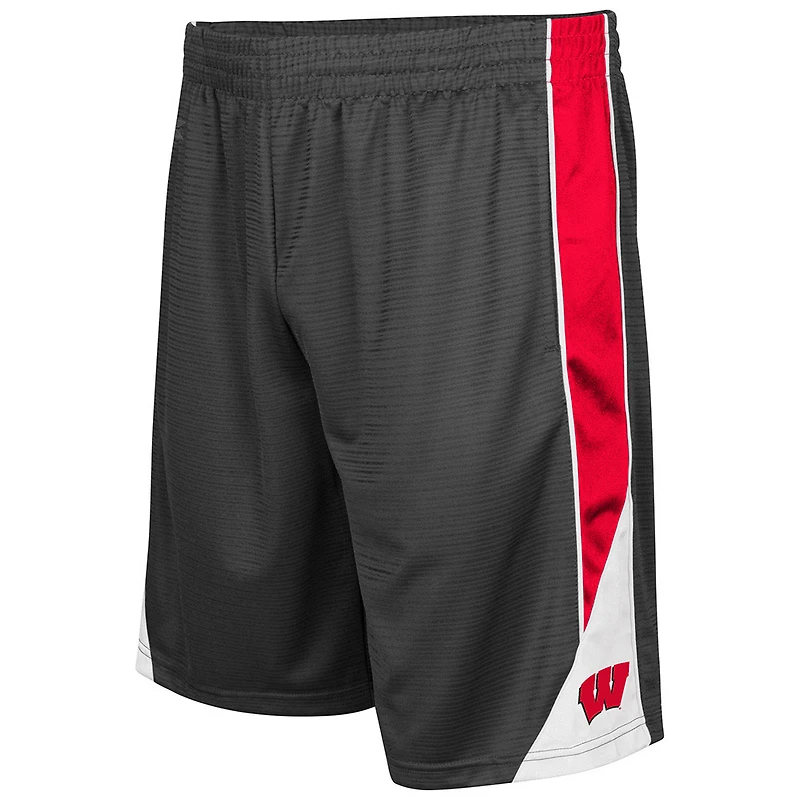 Short de sport Colosseum Charcoal Wisconsin Badgers pour homme