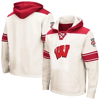 Sweat à capuche lacets Colosseum Cream Wisconsin Badgers 2.0 pour homme
