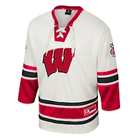Maillot de hockey tendance Colosseum Cream Wisconsin Badgers pour homme