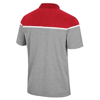 Polo Colosseum Heather Grey Wisconsin Badgers Chamberlain pour homme