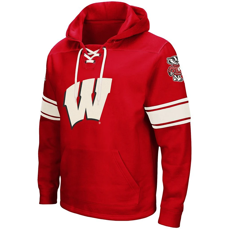 Sweat à capuche lacets Colosseum Wisconsin Badgers 2.0 pour hommes