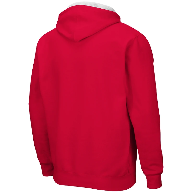 Sweat à capuche Colosseum Red Wisconsin Badgers Arch & Logo 3.0 pour homme