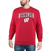 Colosseum Wisconsin Badgers Arch & Logo Crew Neck Sweat-shirt pour homme